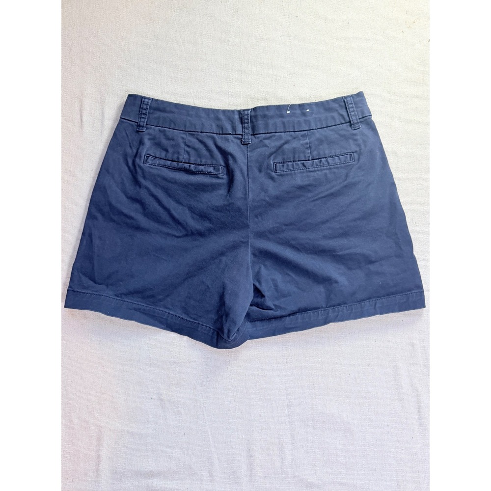 Crown & Ivy Navy Blue Chino Shorts Womens Size 6 Stretch Cotton 5 Inch Inseam - Picture 3 of 4
